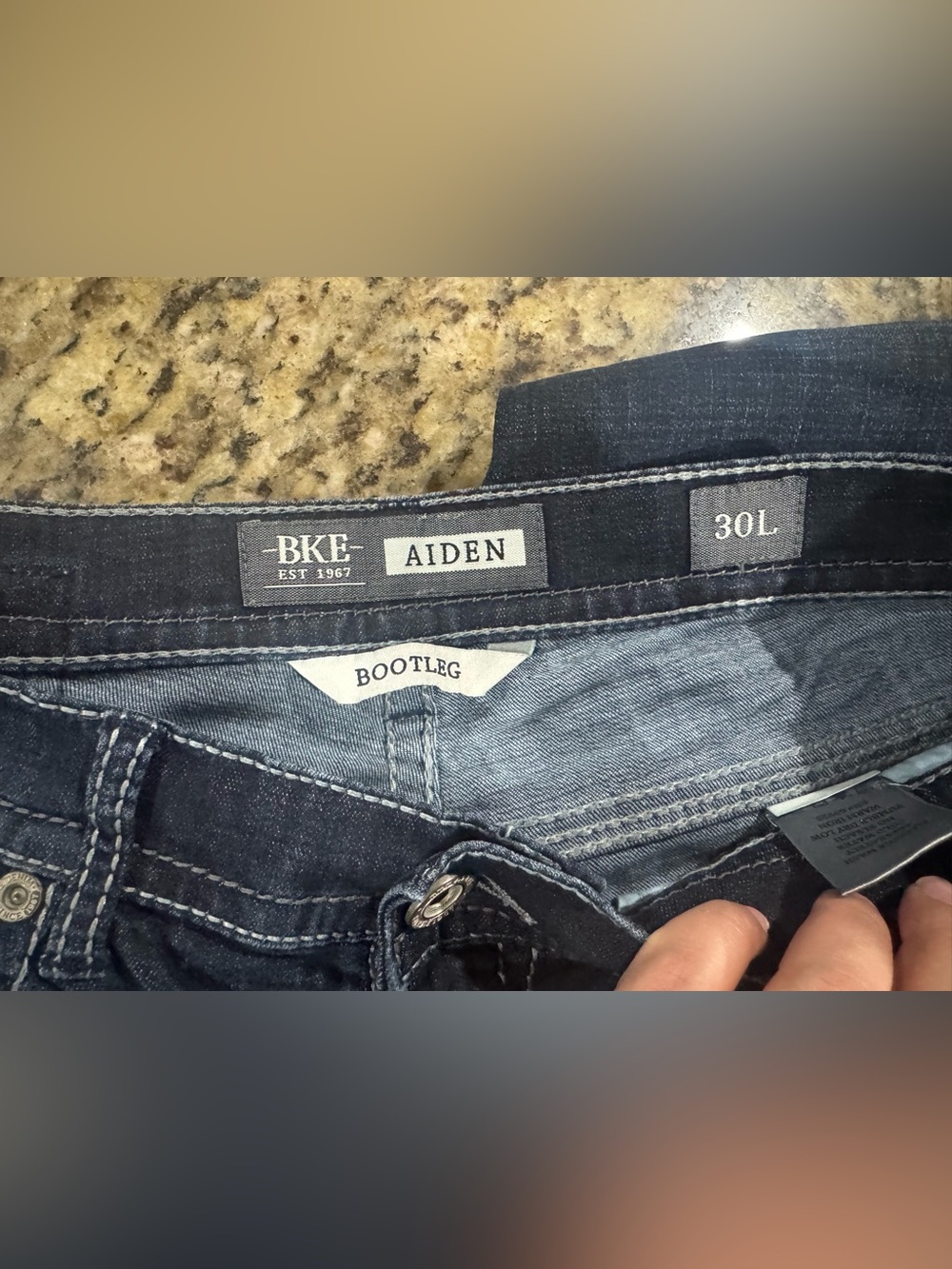BKE Aiden Bootleg Jeans in Dark Blue